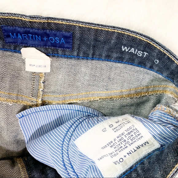 MARTIN + OSA Distressed Denim Skirt Blue - Picture 5 of 5